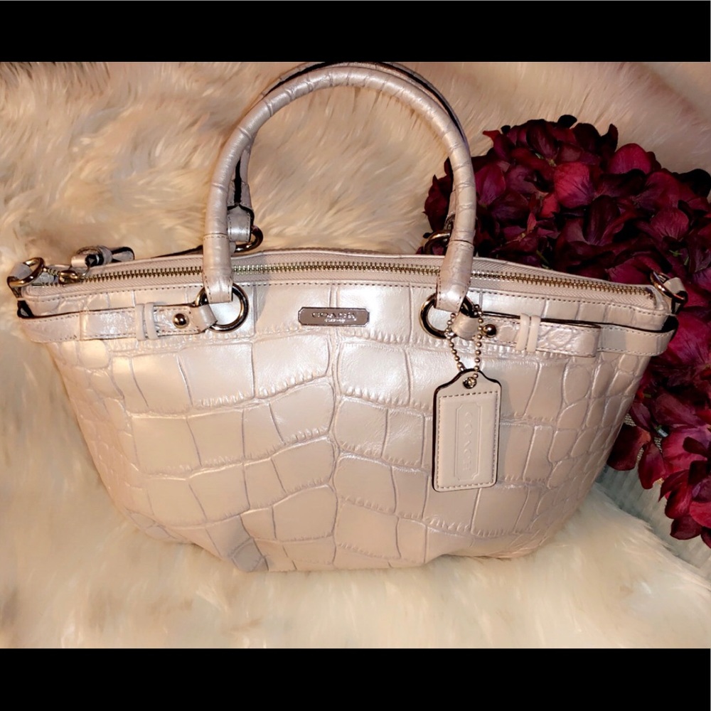 COACH Pearl Croc Convertible Bag - Picture 5 of 12